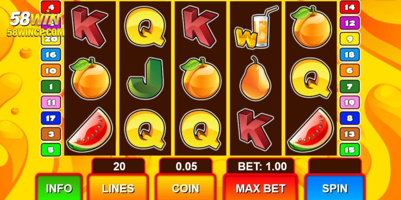 Slotgame trái cây là phiên bản thịnh hành hàng đầu tại 58WIN com