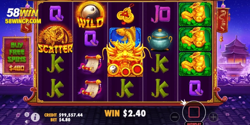 Rồng Vàng là phiên bản game slot được tìm kiếm hàng đầu tại 58Win